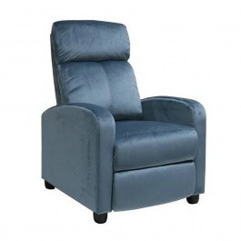 Armchair Porter Relax Grey-Blue Velure Ε9781,4 68x86x99cm BLUE