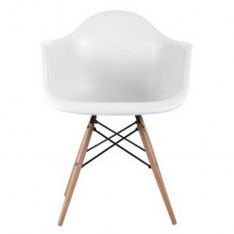 Πολυθρόνα Alea Wood ΕΜ129,1W 62x58x81cm White Σετ 4τμχ WHITE