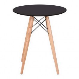 Table Art Wood Ε7082,2 D. 60cm H.70,5cm Black BLACK