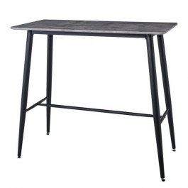 Table Bar Lavida ΕΜ158,2 120x60x106cm Black-Cement CEMENT