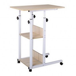 Side Table Lift ΕΜ48,1 60x40x68/85cm White-Maple WHITE