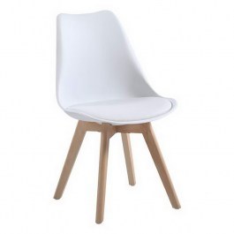 Chair Martin ΕΜ136,10W 48x56x82cm White WHITE