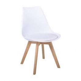 Chair Martin Stripe ΕΜ136,14S 49x56x82cm White WHITE