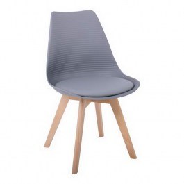 Chair Martin Stripe ΕΜ136,44S 49x56x82cm Grey GREY