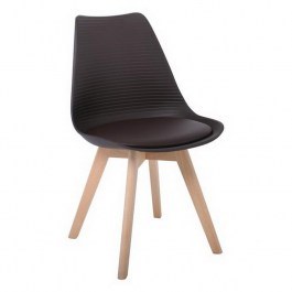 Chair Martin Stripe ΕΜ136,01S 49x56x82cm Brown BROWN