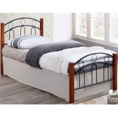 Κρεβάτι Διπλό Norton Ε8109 165x211x79/160x200cm Black Walnut