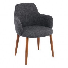 Dining Armchair Soul ΕΜ713,1 57x60x78cm Walnut-Grey WALNUT-GREY