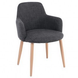 Dining Armchair Soul ΕΜ713,2 57x60x78cm Natural-Grey GREY