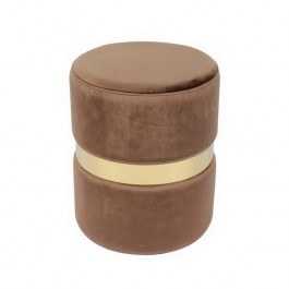 Σκαμπό Βοηθητικό Tommy Ε7037,3 D.35x43cm Gold-Brown BROWN