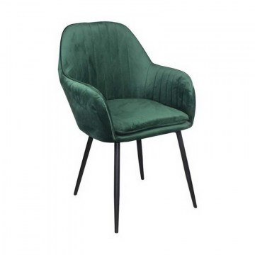 Πολυθρόνα Valery ΕΜ711,3 55x61x87cm Black Forest Green Σετ 2τμχ