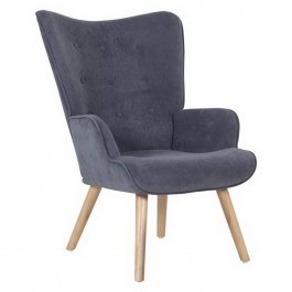Armchair Alma Ε7141,50 69x76x97cm Natural-Light Blue BLUE