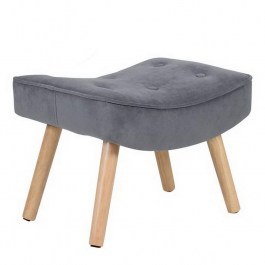 Stool-Footstool Alma Ε7141,71 52x38x35cm Natural-Grey GREY