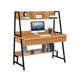 Desk Η/Υ ΕΟ405,1 120x48x73/137cm Black-Natural NATURAL