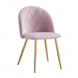 Chair Bella ΕΜ759,1G 50x56x80cm Dirty Pink PINK