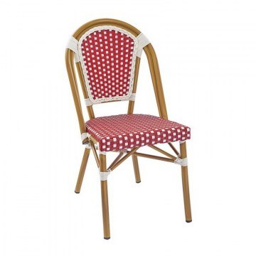 Καρέκλα Bistro Paris 46x54x88cm White - Red