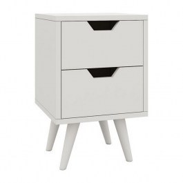 Bedside table Alina Ε745,3 29x29x44cm White WHITE