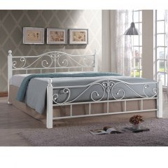 Bed Adel Ε8206,1 For Matress 160x200cm 165x211x92cm White