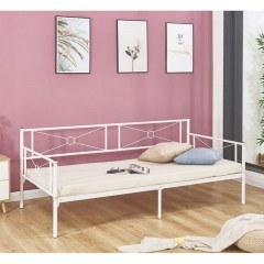 Bed Queen Daybed Ε8019,2 196x95x75 (For Matress 90x190cm) White