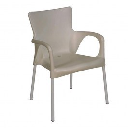 Armchair Lara Ε306,9 60x52x85cm Silver-Tortora TORTORA