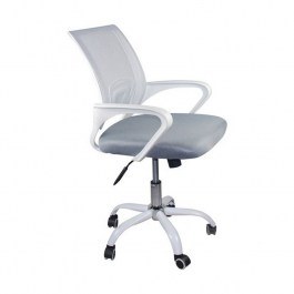 Office Chair BF2101-SW ΕΟ254,1SW 57x53x90/100cm White - Grey GREY