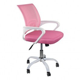 Office Chair BF2101-SW ΕΟ254,7SW 57x53x90/100cm White - Pink PINK