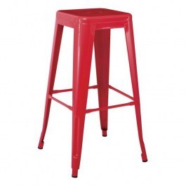 Bar Stool Relix Ε5190,2W 43x43x76cm Red RED