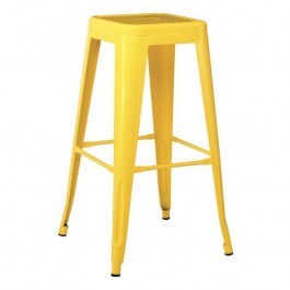 Bar Stool Relix Ε5190,9W 43x43x76cm Yellow YELLOW
