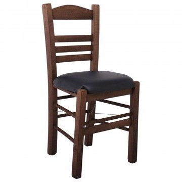 Chair Cafe Sifnos Ρ969,Ε2Τ 41x45x88cm Walnut-Black