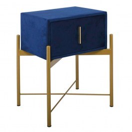 Bedside Table With 1 Drawer Passion Ε8803,Κ3 51x40x65cm Blue BLUE
