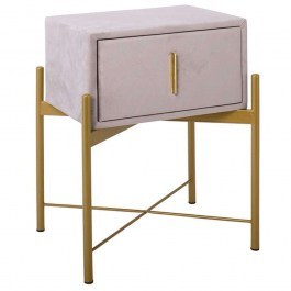 Bedside Table With 1 Drawer Passion Ε8803,Κ1 51x40x65cm Cappuccino CAPPUCCINO