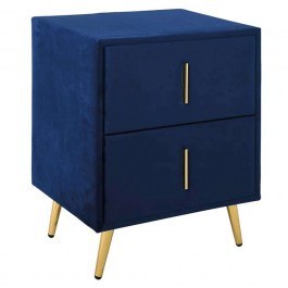 Bedside Table With 2 Drawers Passion Ε8803,Κ32 51x40x65cm Blue BLUE