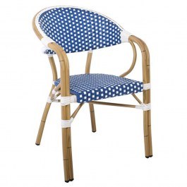 Πολυθρόνα Paris Dining Ε258,3 57x59x84cm Blue-White BLUE