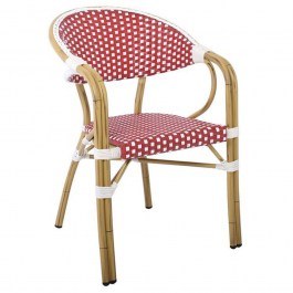 Πολυθρόνα Paris Dining Ε258,4 57x59x84cm Red-White RED