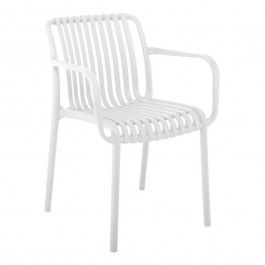 Armchair Garden Stacking Moda Ε3800,1 57x58x80cm White WHITE