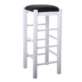 Σκαμπό Bar Ταβέρνας Ρ977,Ε8Τ 35x35x81cm White-Black WHITE-BLACK