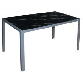 Table Dego ΕΜ834,4 140x80x75cm Grey-Black GREY-BLACK
