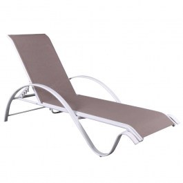 Deck Chair Next Ε264,31 67x194x29/47cm White-Beige WHITE-BEIGE