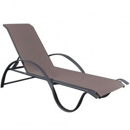 Sunbed Next Ε264,12 67x194x29/47cm Dark Grey-Cappuccino CAPPUCCINO-GREY