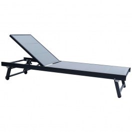 Deck Chair Pool Ε6796,1 64x187x30cm Anthracite ANTHRACITE-GREY