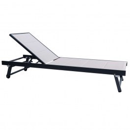 Deck Chair Pool Ε6796,2 64x187x30cm Anthracite-Cappuccino ANTHRACITE-BEIGE