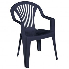 Πολυθρόνα Τραπεζαρίας Κήπου Lido Ε327,2 Στοιβαζόμενη 58x57x81cm Abs Anthracite ANTHRACITE