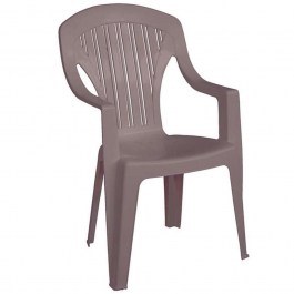 Dining Armchair Garden Tropea Ε311,4 Stacking 58x57x89cm Abs Tortora CAPPUCCINO-BEIGE