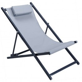 Deckchair Deck Ε617,1 101x63x86cm Anthracite-Grey ANTHRACITE-GREY