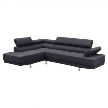Corner Sofa (Right Corner) Sector Ε989,7R 265x191x82cm Black