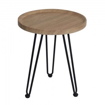 Side Table Matrix ΕΜ962,1 Φ45x55cm Natural-Black