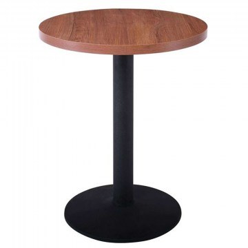 Τραπέζι Marco ΕΜ855 Φ60x74cm Walnut-Black
