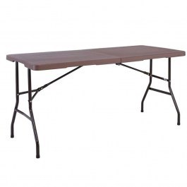 Folding Catering Table (Suitcase) Blow ΕΟ179Κ 180x74x74cm Brown-Black BROWN-BLACK