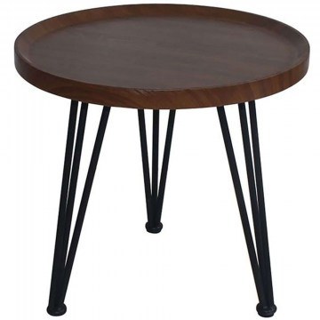 Side Table Matrix ΕΜ9602,2 D50x46cm Walnut-Black