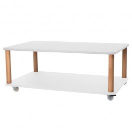Coffee Table On Wheels Ashme ASHMEROLLCT1 64x105x42,5cm White WHITE