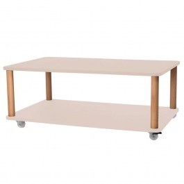 Coffee Table On Wheels Ashme ASHMEROLLCT4 64x105x42,5cm Beige BEIGE